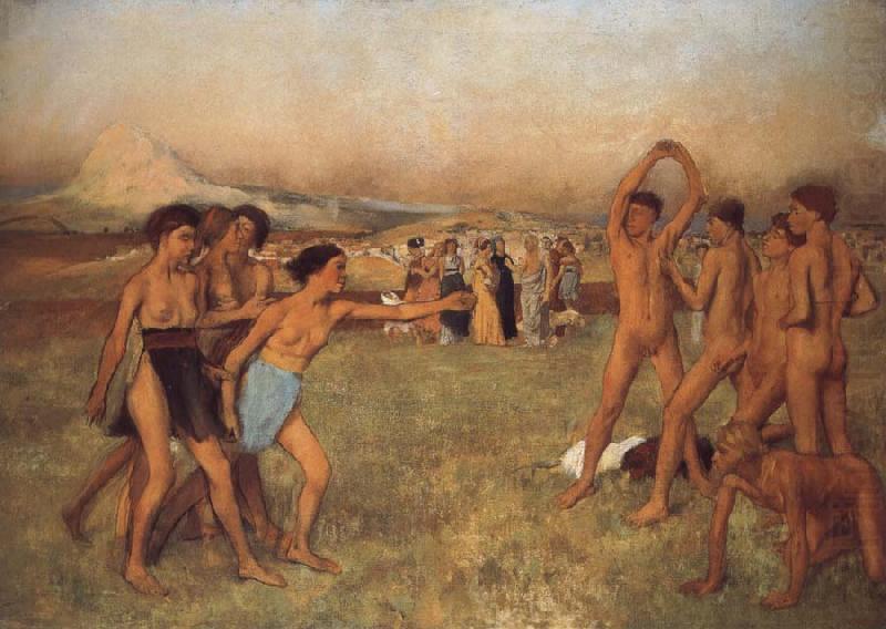 Germain Hilaire Edgard Degas Young Spartans Exercising china oil painting image